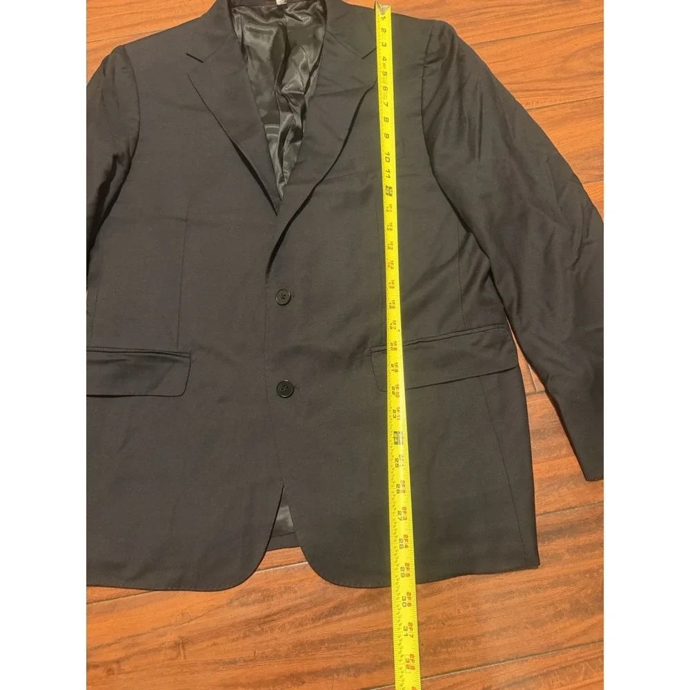 Bartorelli Napoli Wool,Cashmere Blazer 44 Black Sport Coat, See Measurements